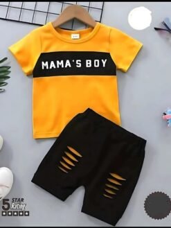 "Mama's Boy" Summer T-Shirt Baby Set