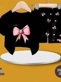 "Black Bow" Summer T-Shirt Baby Set