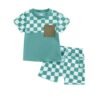 "Sky Chess Print " Summer T-Shirt Baby Set