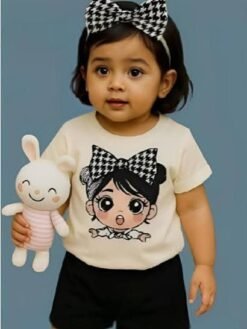 "White Grils" Summer T-Shirt Baby Set