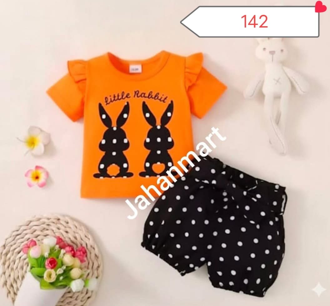 "Yellow Rabit" Summer T-Shirt Baby Set