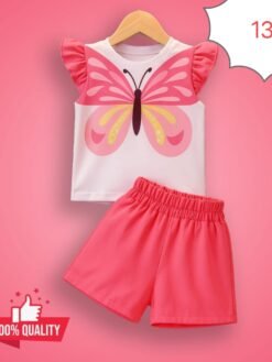 "White Butterfly" Summer T-Shirt Baby Set