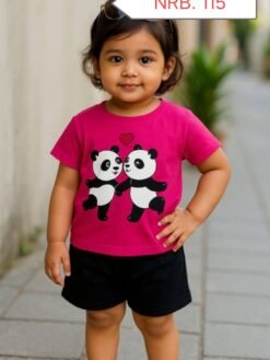 "Pink Panda" Summer T-Shirt Baby Set