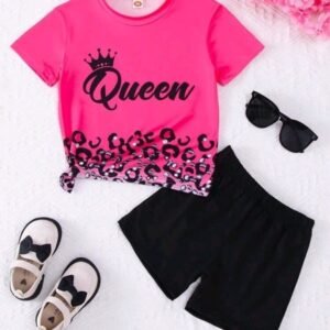 "Queen" Summer T-Shirt Baby Set