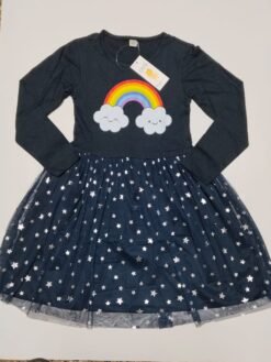 " Navy Rainbow Girls Frog" Baby Frog