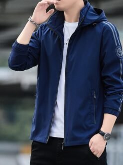 Customized logo Men's coat men's spring and autumn loose trend Joker clothes men's casual fashion hooded jacket to wear cool