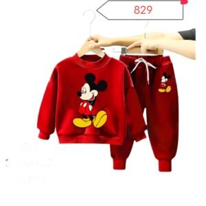 "Red Mickey Mouse" Baby Winter Sweet Shirt Set